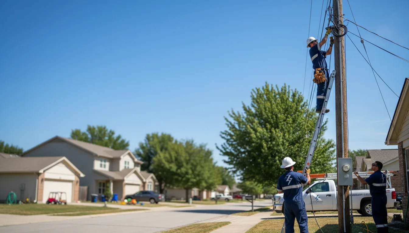 Residential electrician providing installation services in Idabel, OK